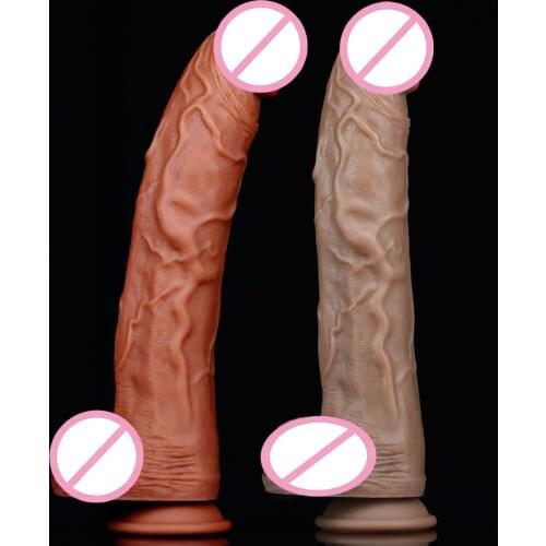 12 inch Extreme Giant Long Soft Realistic Dildo Anal Butt Plug Penis with Suction Cup Penis Big Dildo Sex Toys for Woman Lesbian