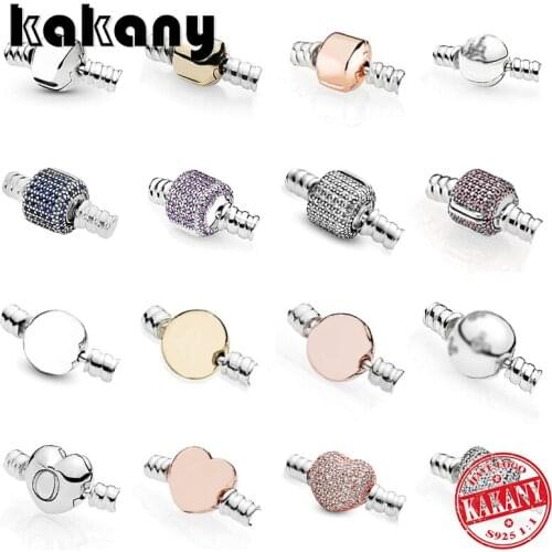 2020 New High Quality 100% 925 Original Classic Logo Heart-shaped Bracelet Accessories Romantic Diy Jewelry For Lovers