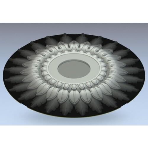 3d model relief for cnc in STL file format rosette_16