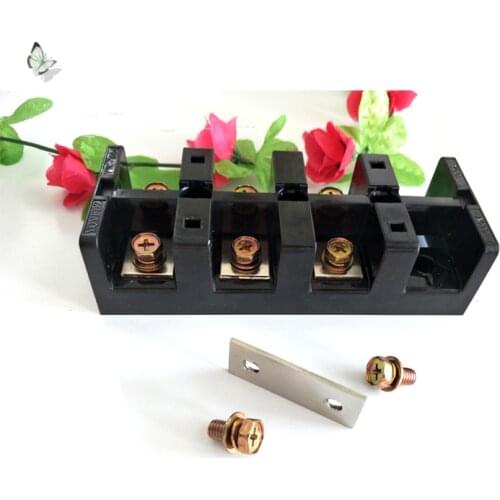 4 Bit 100A High Current Wire Connector High-quality TC-1004 Distribution Box Power Supply Copper Terminal Row