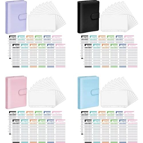 6 Rings PU Leather Notebook Binder with Binder Pockets,Expense Budget Sheets,Budget Planner Organizer