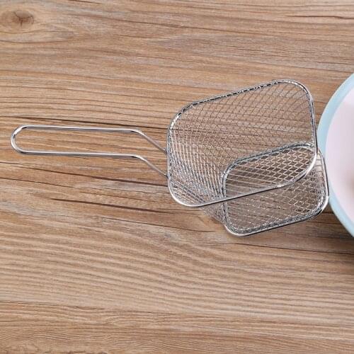 8Pcs Mini Stainless Steel Chips Deep Fry Baskets Food Presentation Strainer Potato Cooking Tool