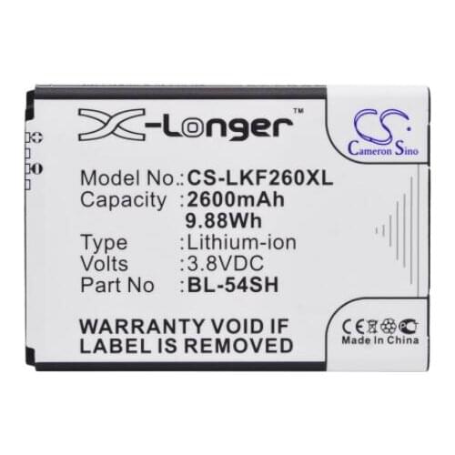 Cameron Sino 2600mAh battery for LG Bello 2 Bello 2 Dual Bello II D331 D373 D405N D410 D722 D722K D724 D725 D728 D729 D800 D802