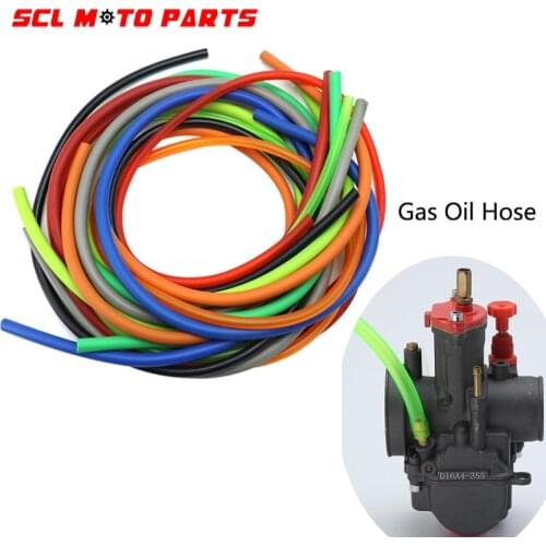 ALconstar-5 Meter Gas Oil Hose Fuel Line Petrol Tube Pipe For Motorcycle Dirt Pit Bike ATV For Honda Suzuki KTM 5pcs Colorful