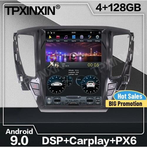 128G Tesla Screen Carplay Android Car Radio 2 Din Stereo Receiver For Mitsubishi Pajero Sport 2016 2017 2018 GPS Audio Head Unit