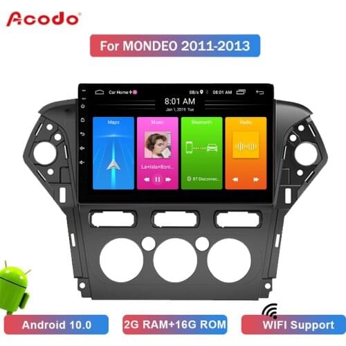 ACODO 2+16G Android 10.0 Car Radio Multimedia Player For Ford Mondeo 2011-2013 Navigation GPS 2 din