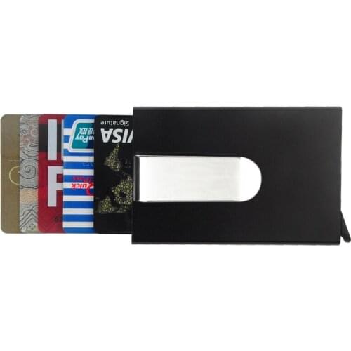 Travel Card Wallet Automatic Pop Up ID Credit Card Holder Business Card Case Clip Stainless Steel for Men Women Business Case