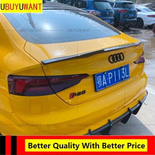 EPFBSQP Car Rear Trunk Spoiler High Quality CARBON FIBER M4 Style Car Tail Wing Decoration For Audi B9 A5 S5 RS5 2017-2021