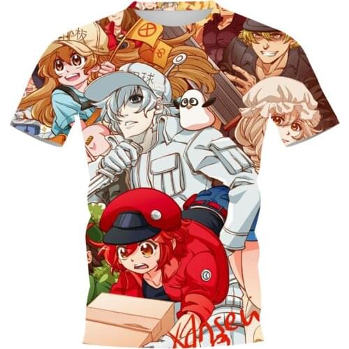 CLOOCL Cells At Work 3D T-shirts Japanese Manga Cartoon Tops Men Clothing Fashion Casual Summer Tees Harajuku T Shirts
