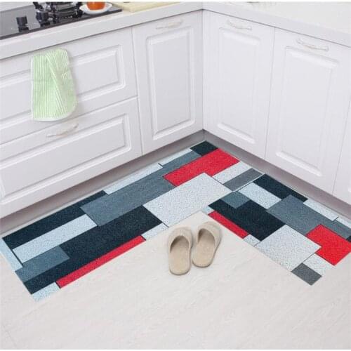Mats Carpet Anti-slip PVC Kitchen Mat Balcony Hallway Long Rectangle Bathroom Entrance Door Mats Can Be Cut Custom Kitchen Mat