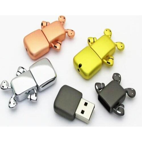 Headset Metal Usb Flash Drive 256GB 4G 8G 16G Portable Pen Drive 32GB 64GB 128GB Pendrive Waterproof Flash Disk Usb Stick U Disk