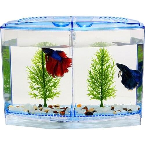 Mini Fish Tank Aquarium Betta Box Transparent Arcylic Fish Breeding Box Double Guppies Hatching Double Layer Incubator