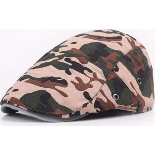 Fibonacci Hats Men Women Spring Autumn Camouflage Berets Hat Caps Washed Cotton Newsboy Cap Adjustable Cabbie Ivy Flat Hat