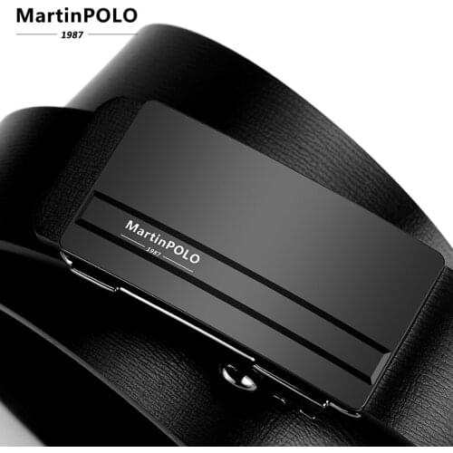 MartinPOLO Fashion Designers Business Automatic Buckle Leather Luxury Men Belts Male Alloy Buckle Belts for Men MP01201P