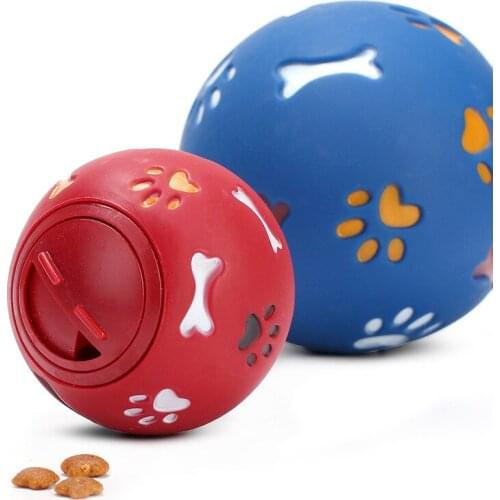 Leakage Food Ball Toys Pet Teething Training Chew Toys Pet Dogs Interactive Toys Pet Dog Cat Rubber for Small Large Dogs Qianyi