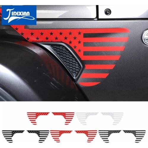 Car Leaf Fender Decals American Flag Stickers for Jeep Wrangler JL 2018+ for Gladiator JT 2018+ Exterior Accessories