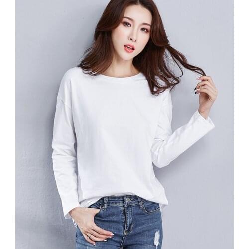 MRMT 2021 Brand New Spring Autumn Womens T Shirt Loose Long-sleeved Large Size T-shirt for Female Thin Leisure Tops Tshirt