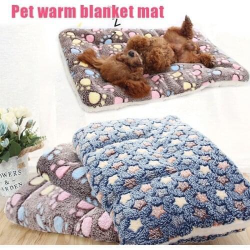 Pet Blanket Dog Bed Cat Mat Soft Flannel Winter Thicken Warm Sleeping Beds for Dogs Cats M56