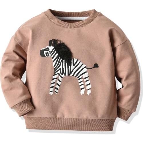 0-5T Infant Baby Boys Girls Autumn Pullovers Tops Zebra Pattern Long Sleeve Round Neck Clothes Children Toddler Clothings