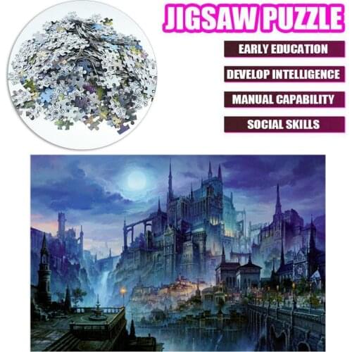 1000Pcs Magic Castle Puzzle Jigsaw Self Assembly Pressure Reduction Kids Toy