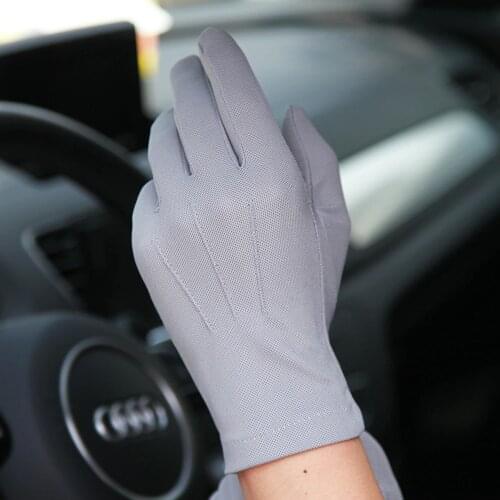 2020 Latest Summer Sunscreen Gloves Male Thin Breathable Non-Slip Driving Mans Gloves Finger Touchscreen Function SZ010W1-4