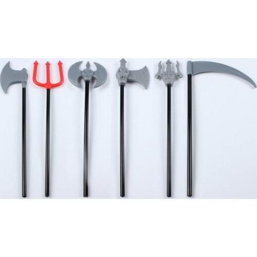 Plastic Fake Sickle Ax Cattle Fork Halloween Fancy Dress Prop Decoration Horror Cosplay Costume Accessory Festive Party decor