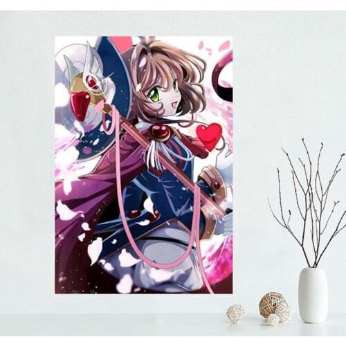 Sale Japan Anime Series Diamond Painting DIY Card Captor Sakura Cross Stitch Mosaic Full Square Embroidery Girl Decor Wall Stick