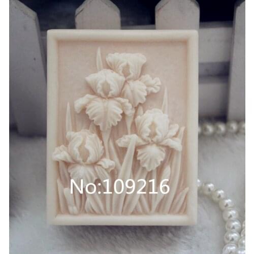 Wholesale!!!1pcs Square Flowers (ZX102) Handmade Soap Mold Crafts DIY Silicone Mould