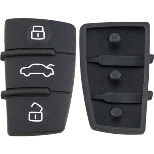 3 Button Replacement Repair Skin Flip Folding Car Key Shell Case Rubber Pad Fit for Audi A3 A4 A5 A6 A8 Q5 Q7 TT NEW