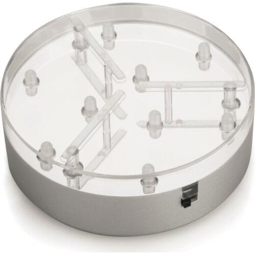 1pcs 4inch Under Vase Light 9pcs White LEDs Centerpieces Lights Decorative Wedding Lights for Christmas Halloween Party