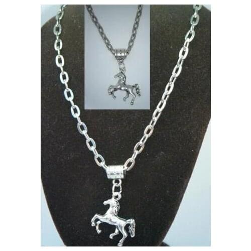 10Pcs Fashion Jewelry Vintage Horse Charms Pendant&Necklace DIY Gift Souvenir Fast shipping D446