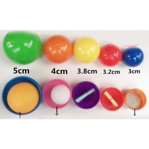 50 pcs mixed color 50mm Open ball touch lottery ball opaque color ball can open 5cm hollow ball