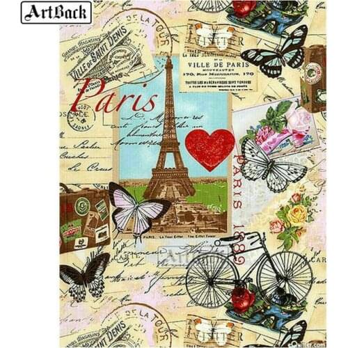 5d diy diamond painting paris tower butterfly landscape full square diamond mosaic 3d handmade crafts diamond embroidery