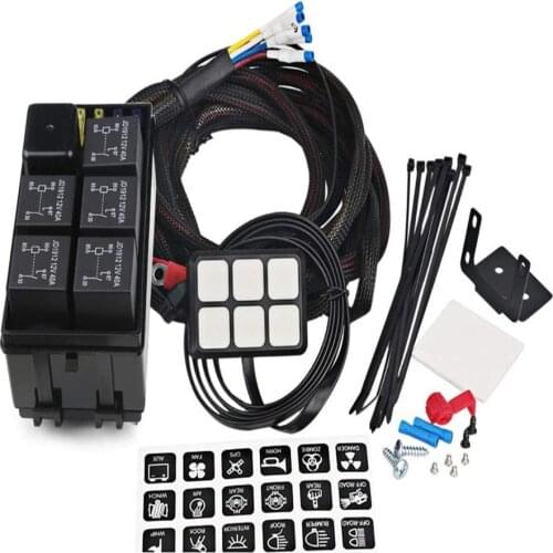 6 Button Switch Control Box Button Control Panel Relay Assembly For Off-Road Vehicle Pickup Car RV Yacht
