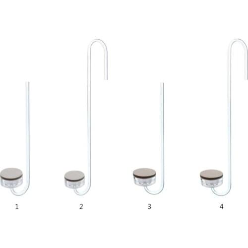 Aquarium Co2 Bubble Diffuser Air Bubble Disk Fish Tank Atomizer Arcylic Tube with Suction Good for Shrimps Guppy