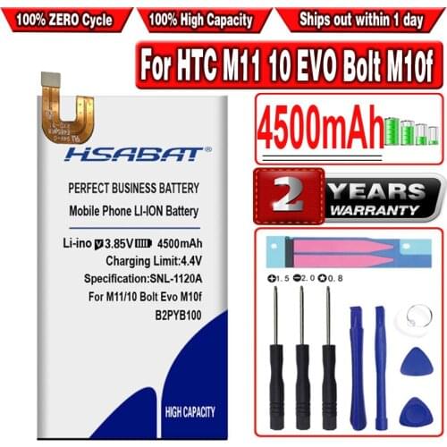 HSABAT 4500mAh B2PYB100 Battery For HTC M11 10 EVO Bolt M10f