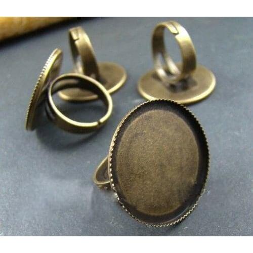Free shipping!!!!! 100pcs/lot Antique Bronze Nickel Free 25mm Ring Base