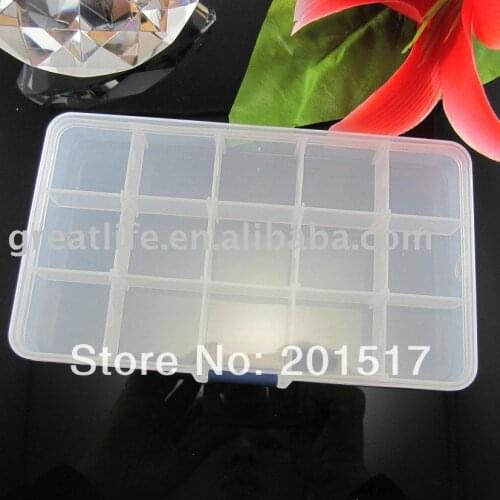 Free shipping rhinestones square storage box a must for nail art 15boxes inside