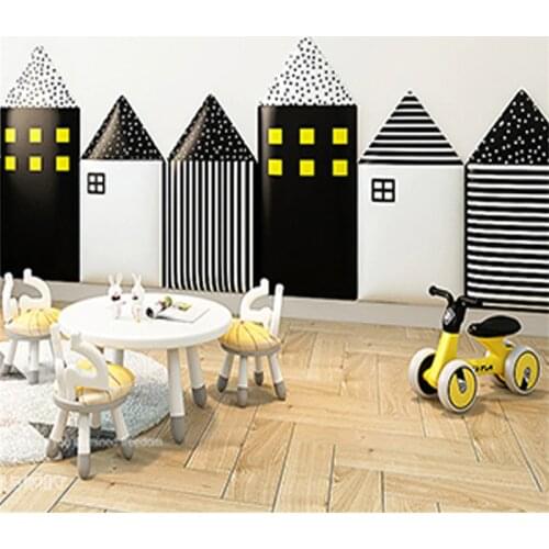Kids room soft bag decoration kindergarten tatami baby crash headboard bedroom self-adhesive cartoon 3D foam wall sticker fence