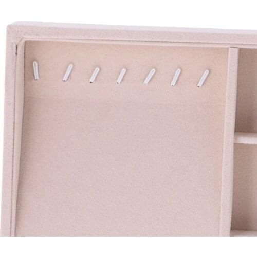 2 Pieces Beige Necklace Jewelry Tray Display Organizer Necklace Display 35x2x3cm