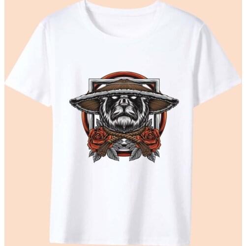 T-shirt Womens Summer Vogue Street Short-sleeved Pullover O-neck Cartoon Anime Samurai Print Series Ladies Commuter Soft Shirt