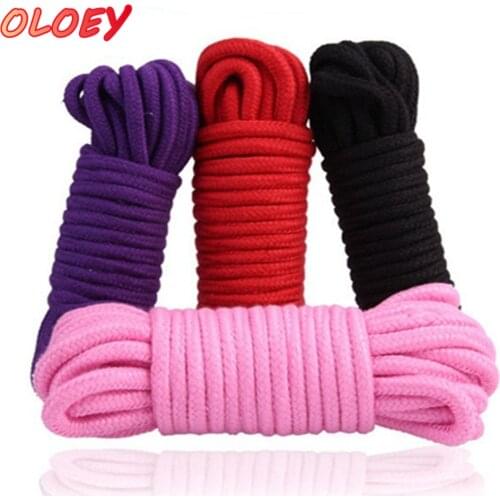 5M/10M Cotton Rope Female Adult Sex Products Slave Bdsm Bondage Soft Cotton Rope Adult Game Bundled Role Playing Sex Toy Couple