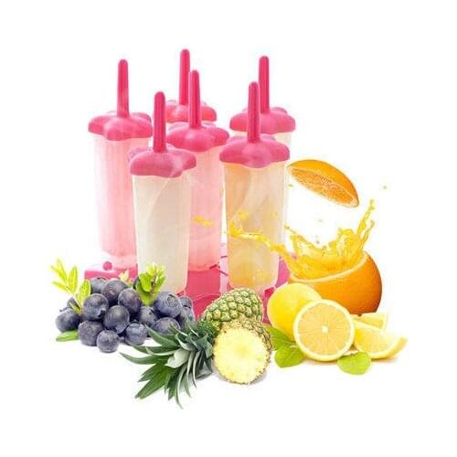 Cooking Tools 6 Cell DIY Ice Cream Maker Mold Popsicle Molds ice Cube Maker Lolly Mould Tray Kitchen Accessories