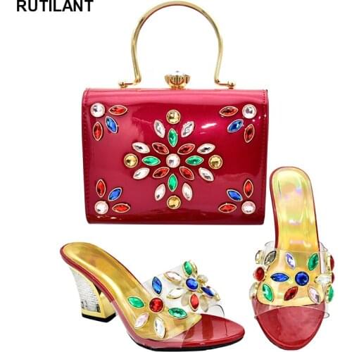 Italian Shoes with Matching Bags African Wedding Italian Shoe and Bag Sets Shoes and Bag Sets for Women Nigeria Bag and Shoe Set