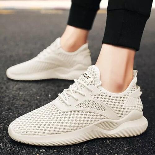 2021 New Summer Fashion Men Sneakers Mesh Casual Shoes Lac-up Mens Shoes Lightweight Vulcanize Shoes Walking Sneakers