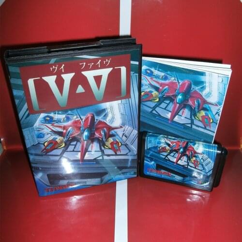 MD games card - V-V or GRIND Stormer Japan Cover with Box and Manual for MD MegaDrive Genesis Video Game Console 16 bit MD card