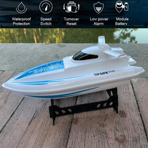 Mini Remote Control Boat 4WD 2.4G Dual-Motor High Speed Competitive Ship Model 20km/H For Boys Gifts Children Toy