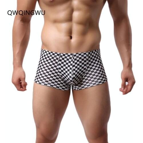 Men Underwear Brand Mens Boxer Shorts Breathable Male Plaid Cotton Panties Male Trunk Panties Soft Underpants Boxer Shorts