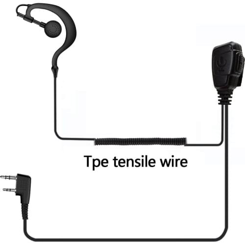 New ABBREE 2 Pin K Plug Type Mic Earpiece Walkie Talkie Headset For Baofeng UV-5R/UV-82/888S/UV-S9 PLUS Two Way Radio
