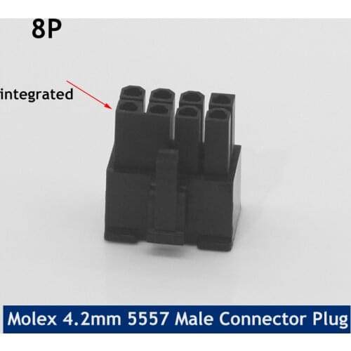 New Type 4.2mm Molex Connector 8P Plug Male 2*4P for PC/computer graphics card PCIE Power cable DIY PCB DIY AUTO 7 8P connected